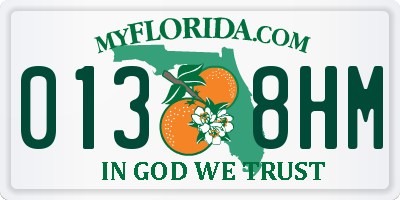 FL license plate 0138HM
