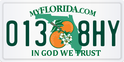 FL license plate 0138HY