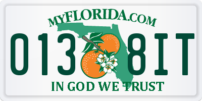 FL license plate 0138IT