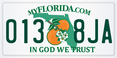 FL license plate 0138JA