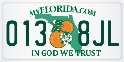 FL license plate 0138JL