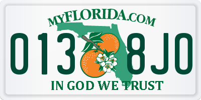 FL license plate 0138JO