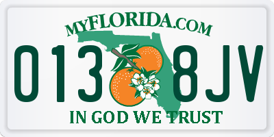 FL license plate 0138JV
