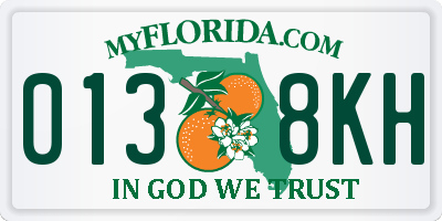 FL license plate 0138KH