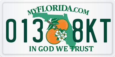 FL license plate 0138KT