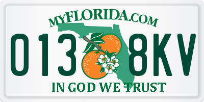 FL license plate 0138KV