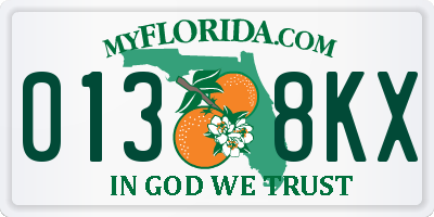 FL license plate 0138KX