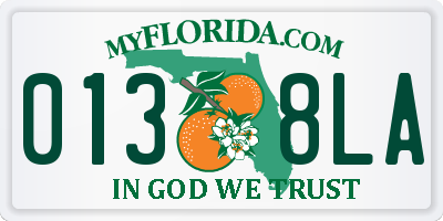 FL license plate 0138LA