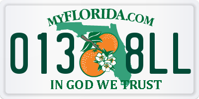 FL license plate 0138LL