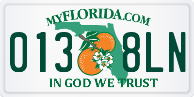 FL license plate 0138LN