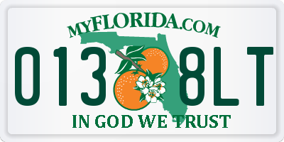 FL license plate 0138LT