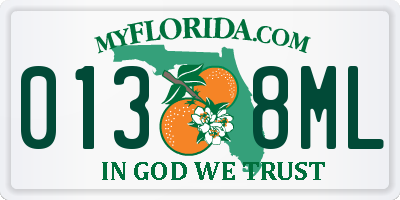 FL license plate 0138ML