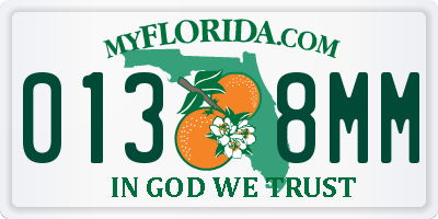 FL license plate 0138MM