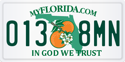 FL license plate 0138MN