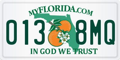 FL license plate 0138MQ