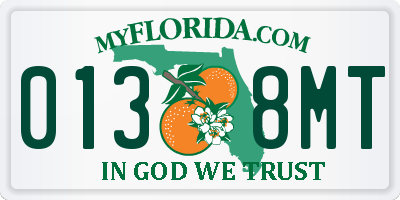 FL license plate 0138MT