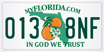 FL license plate 0138NF