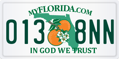 FL license plate 0138NN