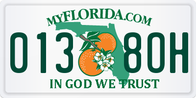 FL license plate 0138OH