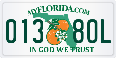 FL license plate 0138OL