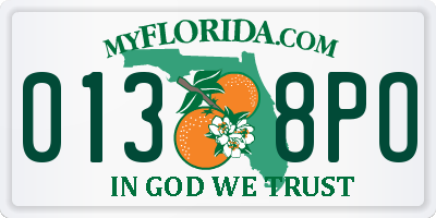 FL license plate 0138PO
