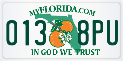 FL license plate 0138PU