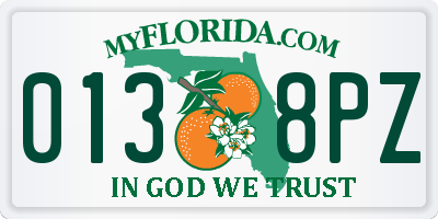 FL license plate 0138PZ