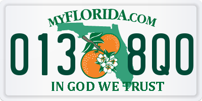 FL license plate 0138QO
