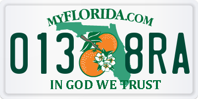 FL license plate 0138RA
