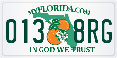 FL license plate 0138RG