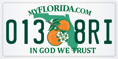 FL license plate 0138RI