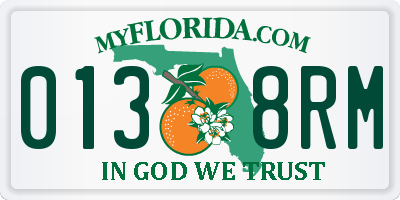 FL license plate 0138RM