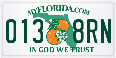 FL license plate 0138RN