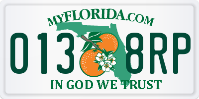 FL license plate 0138RP