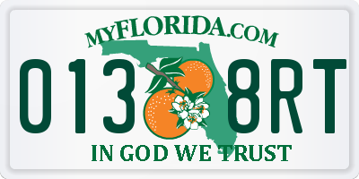FL license plate 0138RT