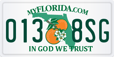 FL license plate 0138SG