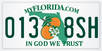 FL license plate 0138SH
