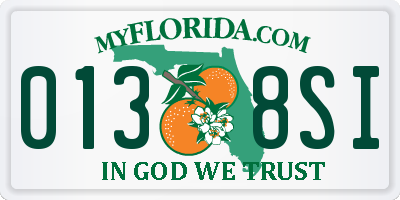 FL license plate 0138SI