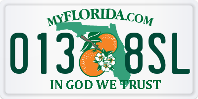 FL license plate 0138SL