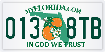 FL license plate 0138TB