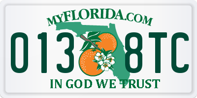 FL license plate 0138TC