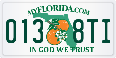 FL license plate 0138TI
