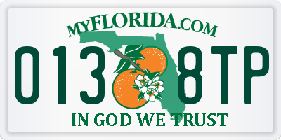 FL license plate 0138TP