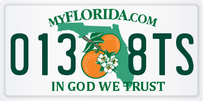 FL license plate 0138TS