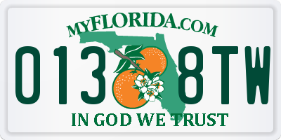FL license plate 0138TW