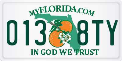 FL license plate 0138TY
