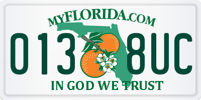 FL license plate 0138UC