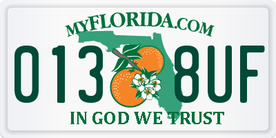 FL license plate 0138UF