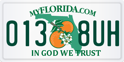 FL license plate 0138UH