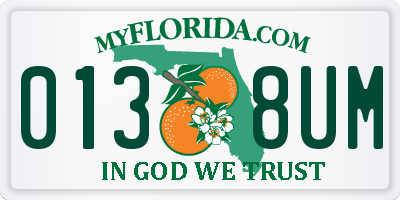 FL license plate 0138UM